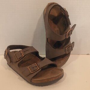 Kids' Sz 30EU/12US Authentic BIRKENSTOCK "Roma" Birkibuc Sandals Mocha